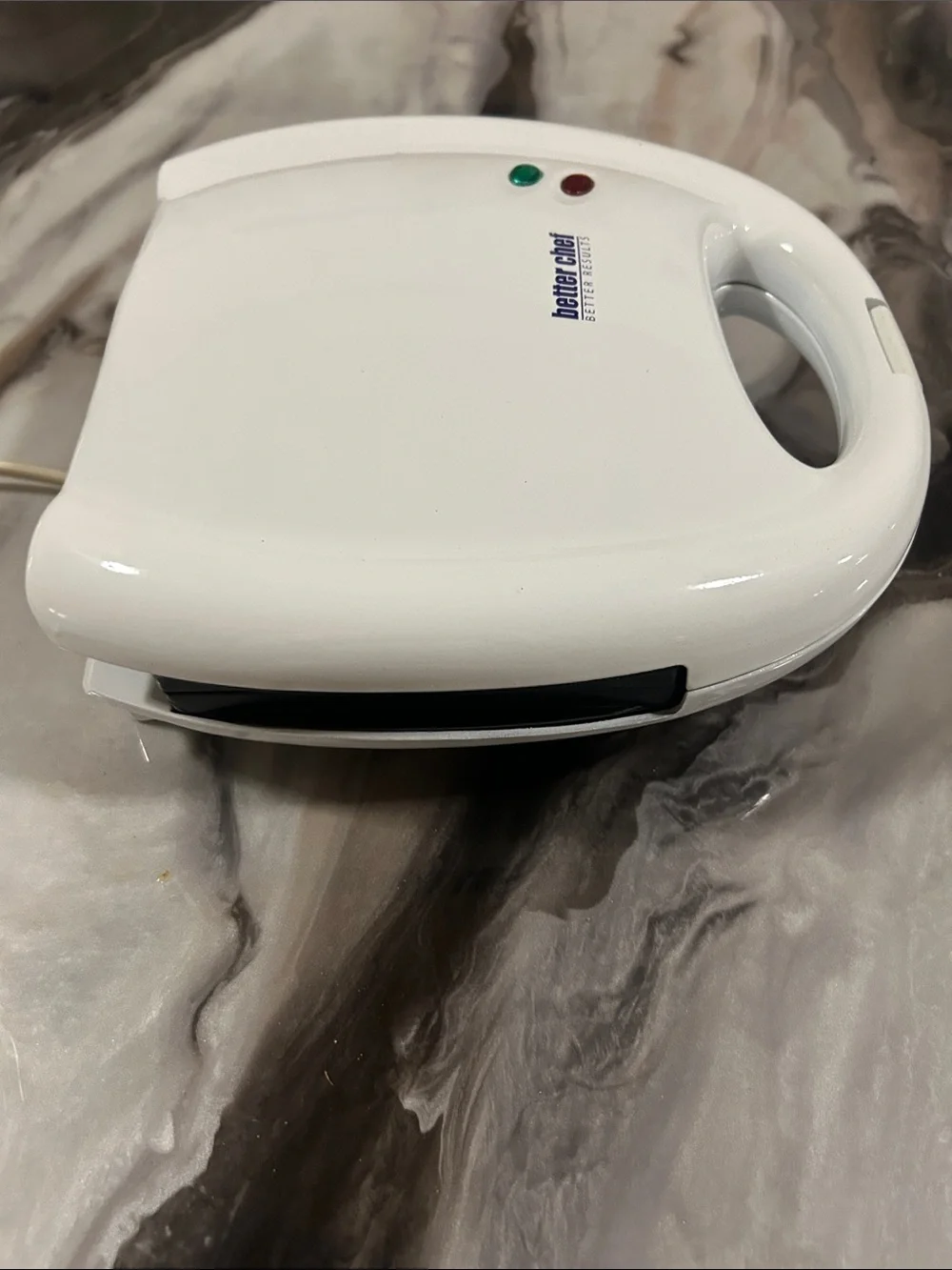 White Electric Waffle Maker - Classic Square Nonstick Plates